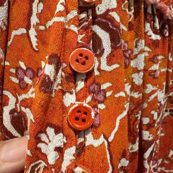 IRO Women’s Size 36 Size 4 Floral Print Lightweight Romper Boho Multi Color - Picture 8 of 9